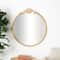 30" x 32" Gold Metal Ornate Baroque Round Wall Mirror